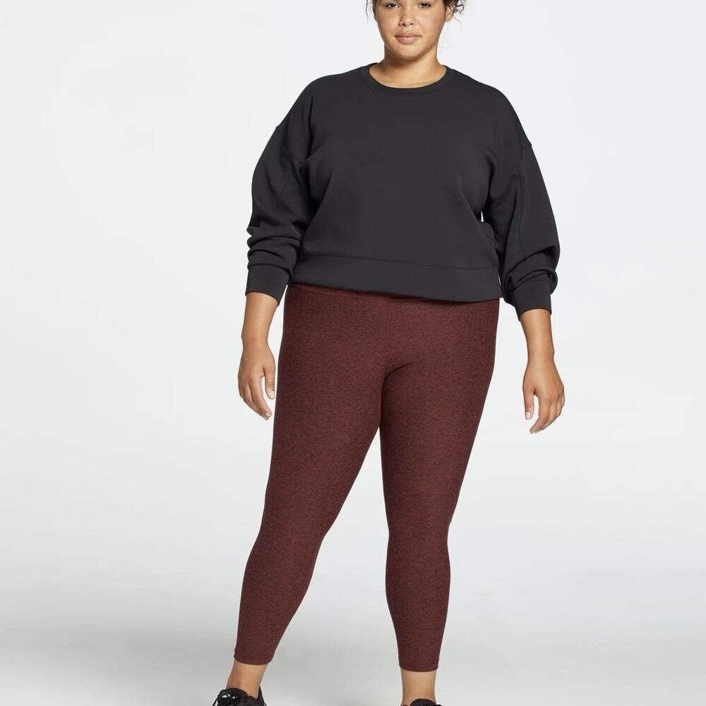 NWT CALIA Women's Lustralux HR Core 7/8 Tight Leggings 3X New‎ Maroon Yoga